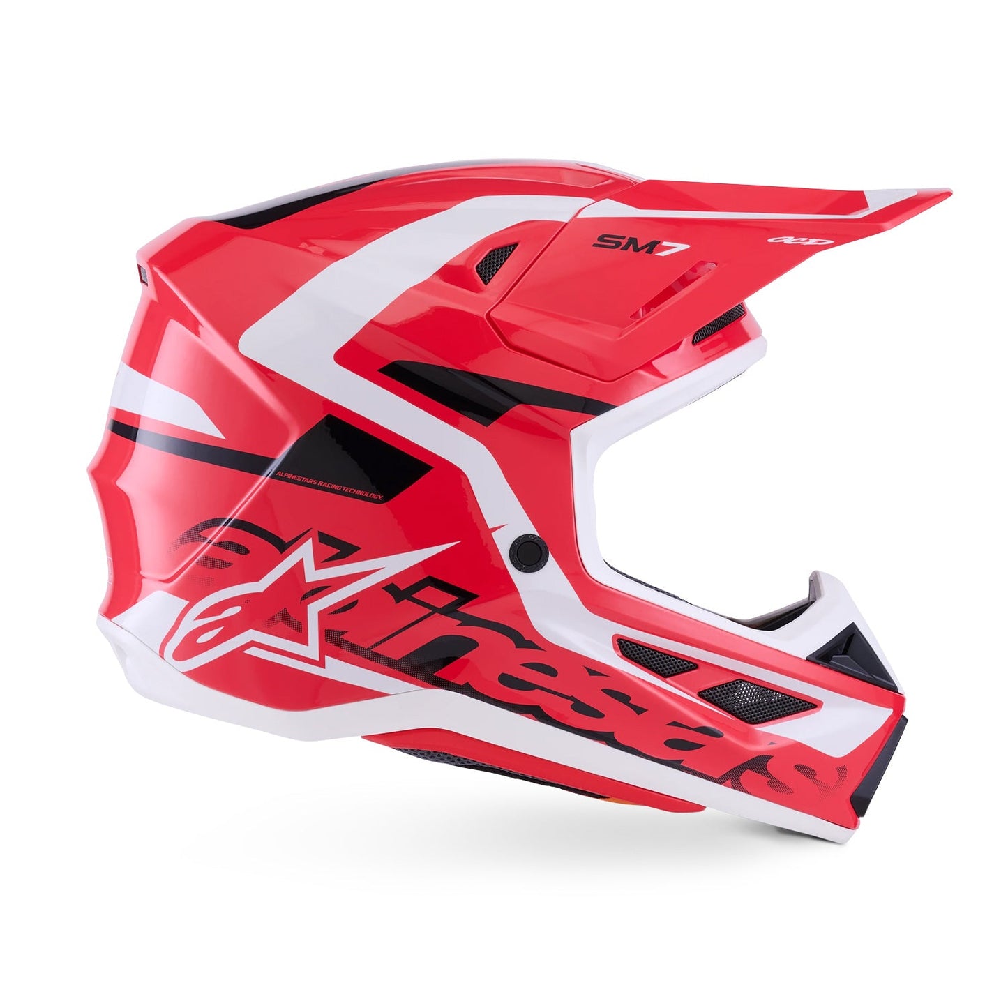 Alpinestars S-M7 Deed Helmet ECE06 Red/Black/White Gloss