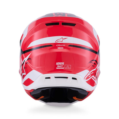 Alpinestars S-M7 Deed Helmet ECE06 Red/Black/White Gloss