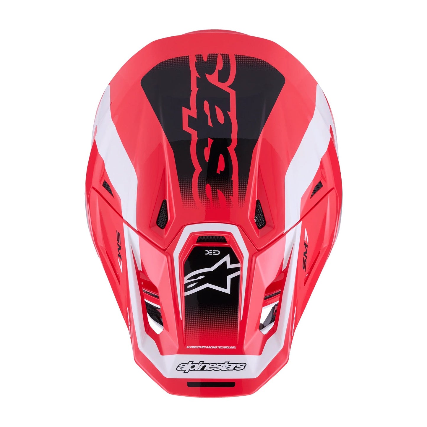 Alpinestars S-M7 Deed Helmet ECE06 Red/Black/White Gloss