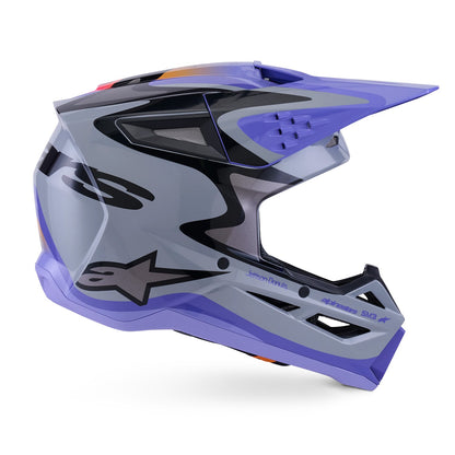Alpinestars SM3 Jettson Helmet ECE06 Gray/Purple/Black Gloss