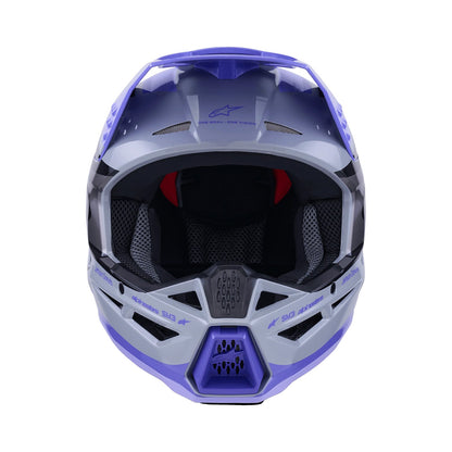 Alpinestars SM3 Jettson Helmet ECE06 Gray/Purple/Black Gloss