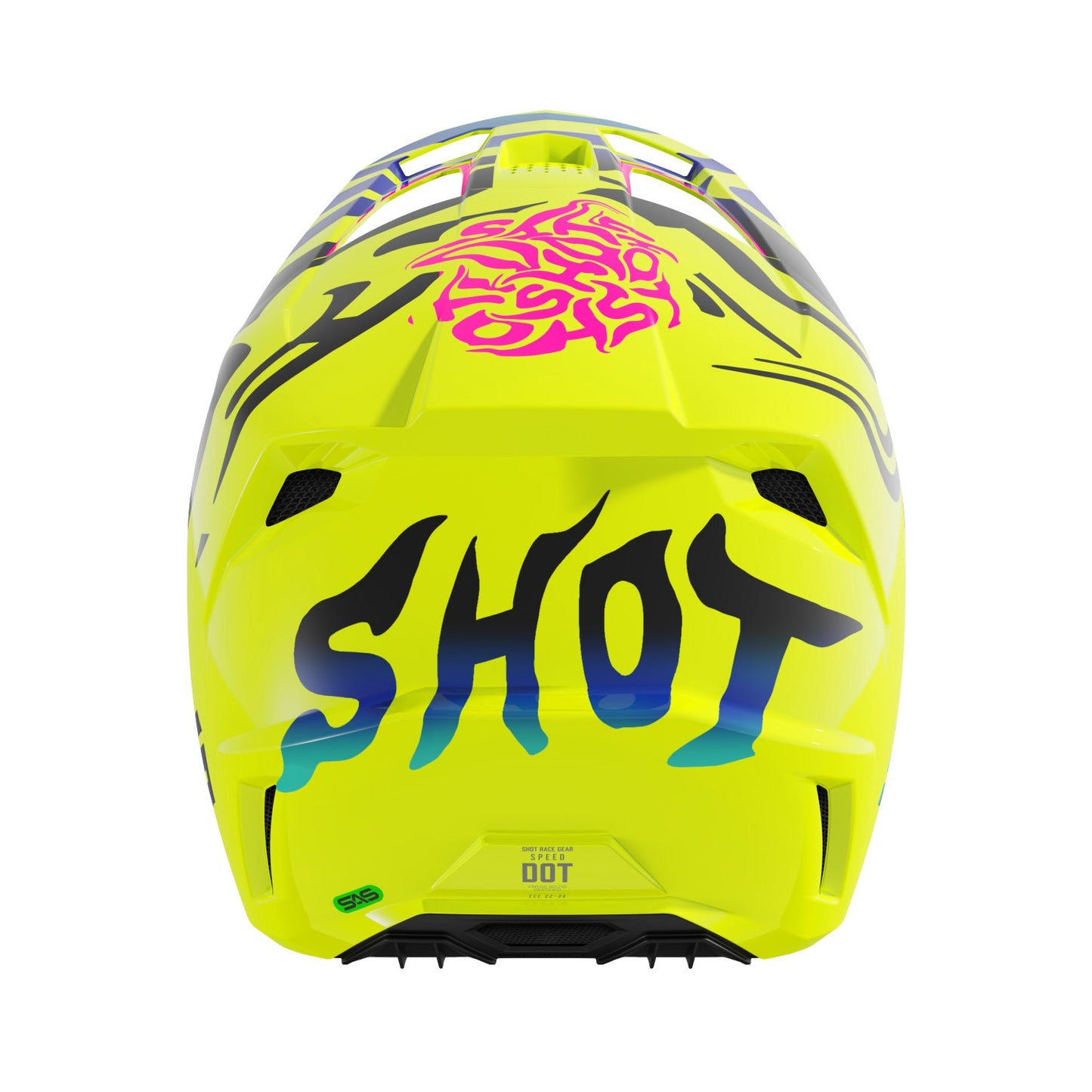 Shot Speed Kid Helmet Ghost Neon Yellow Gloss