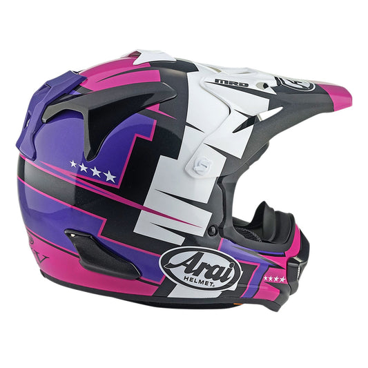 Arai MX-V Evo Helmet Battle Purple