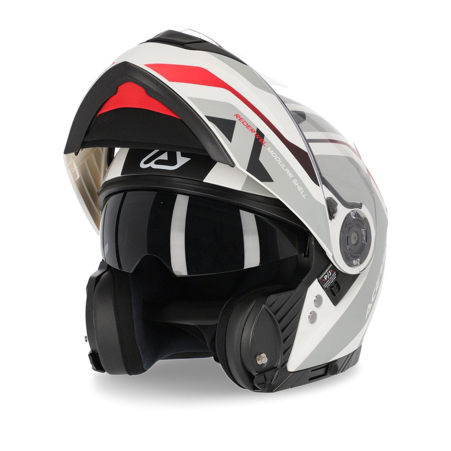 Acerbis Rederwel Helmet White/Red Matt