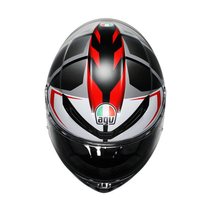 Agv K6 S E22.06 Helmet Karve Black/White/Red Matt