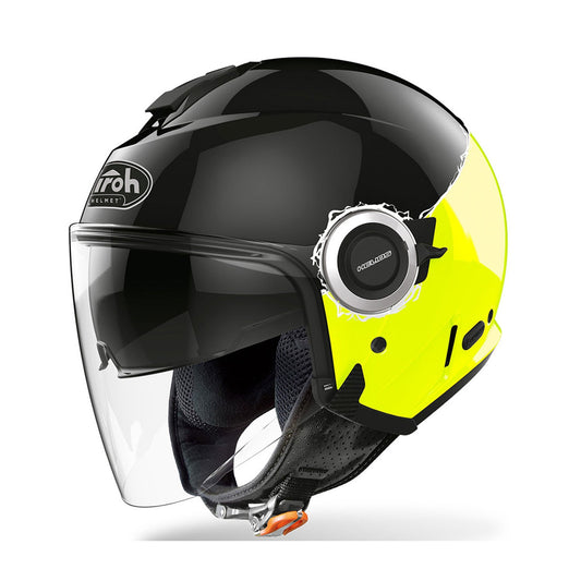 Airoh Helios Helmet Black/Yellow Fluo Gloss