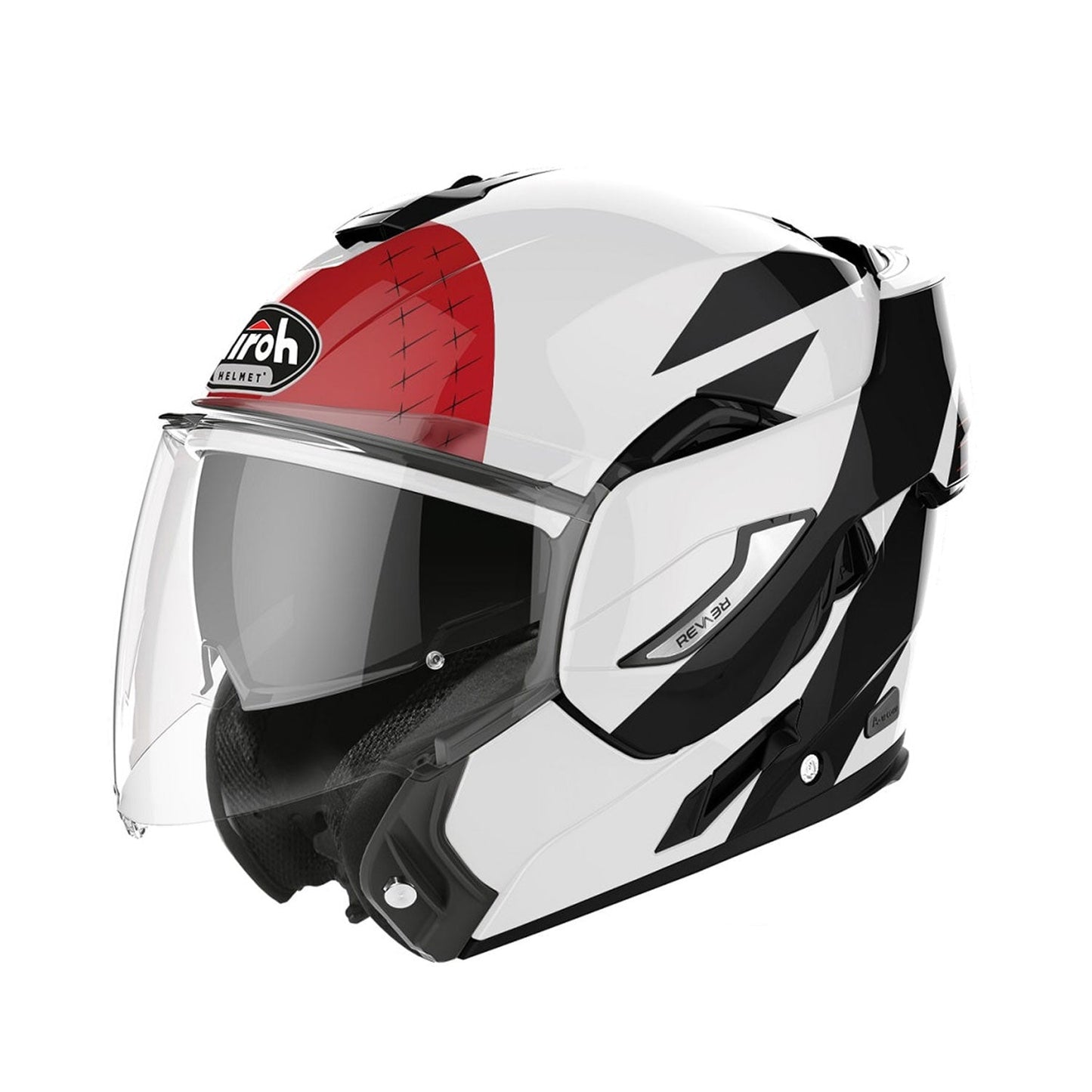 Airoh Rev 19 Helmet Leaden White/Red Gloss