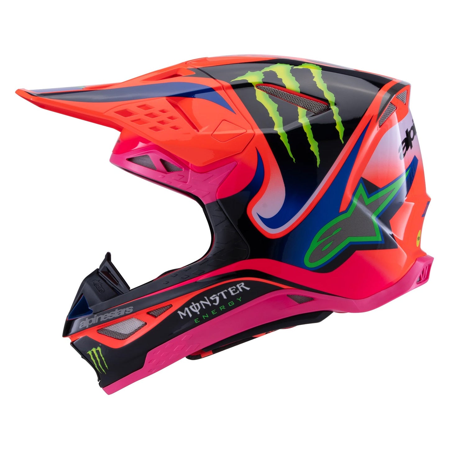 Alpinestars Supertech M10 Helmet Deegan Monster Orange Fluo/Purple/Pink Fluo Gloss