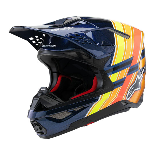 Alpinestars Supertech M10 Helmet TLD Edition 25 Dark Blue/Orange/Yellow Fluo/Red Gloss