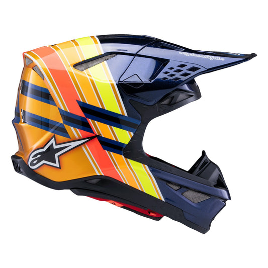 Alpinestars Supertech M10 Helmet TLD Edition 25 Dark Blue/Orange/Yellow Fluo/Red Gloss