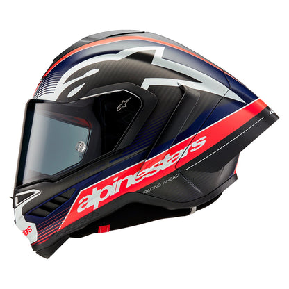 Alpinestars Supertech R10 Helmet Element Black/ Carbon Red Fluo/ Blue Matte