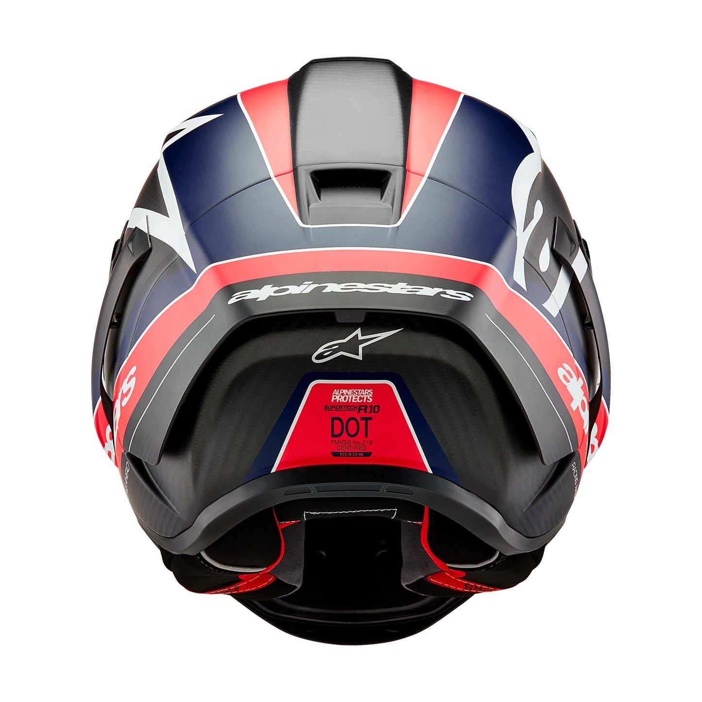 Alpinestars Supertech R10 Helmet Element Black/ Carbon Red Fluo/ Blue Matte