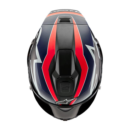 Alpinestars Supertech R10 Helmet Element Black/ Carbon Red Fluo/ Blue Matte