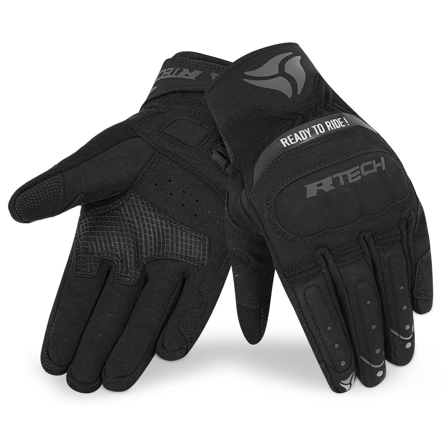 R-TECH MOTO FLEX GUANTI DE ESTATE UOMO NERO