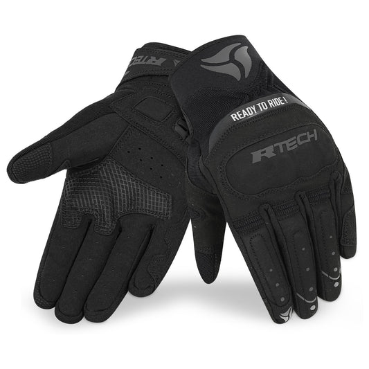 R-TECH MOTO FLEX GUANTI DE ESTATE UOMO NERO