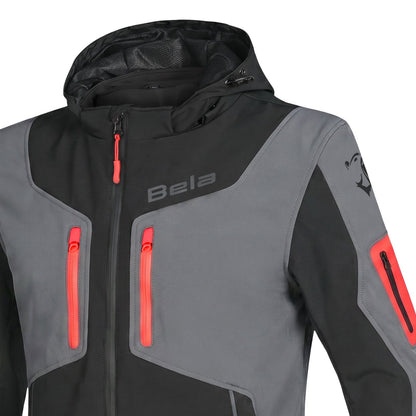 BELA FIRE FLY UOMO HOODIES NERO ANTHIRA ROSSO