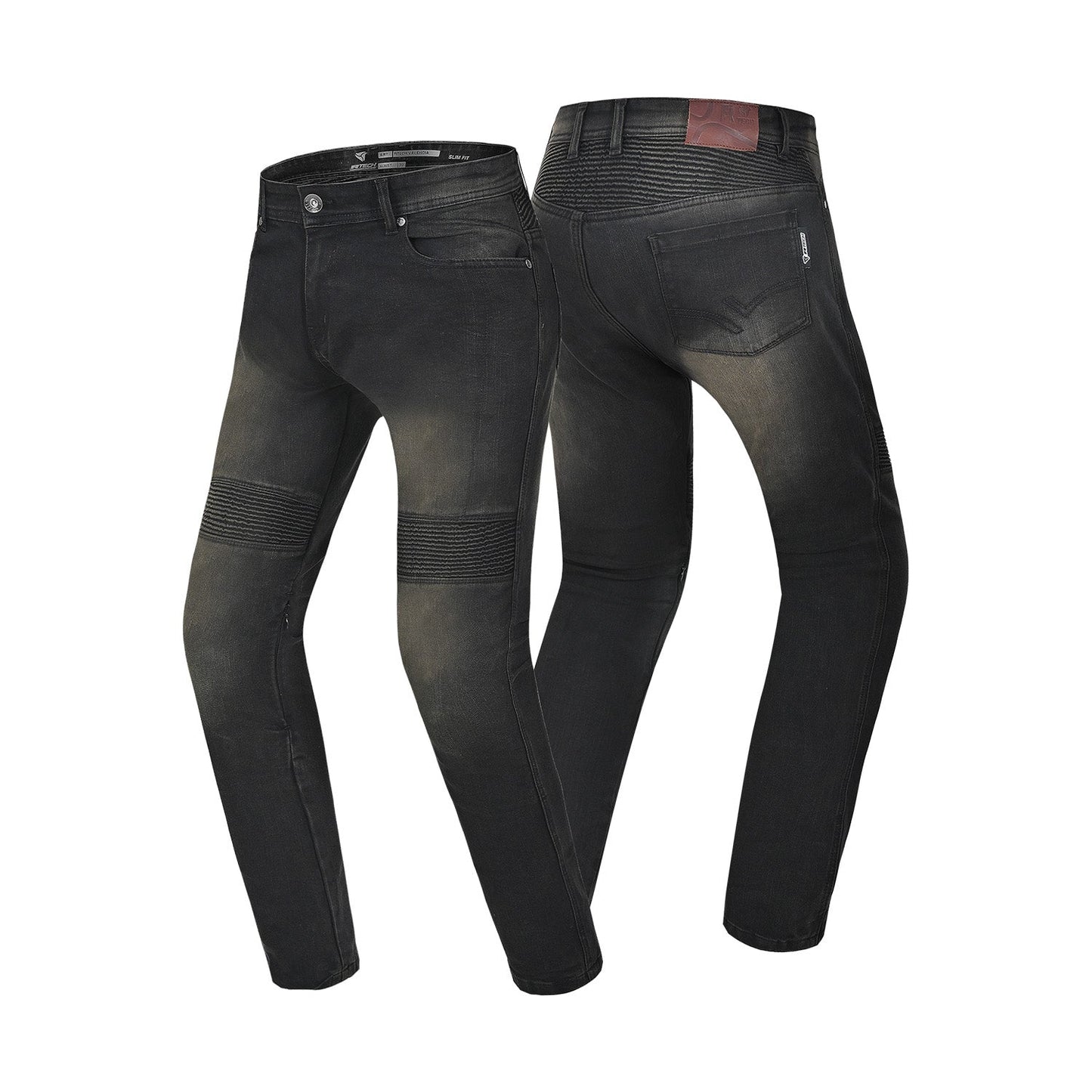 R-TECH VALENCIA PANTALONI DE DONNA DENIM JEANS  NERO KHAKI TINT SPRAY