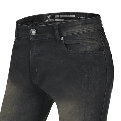 R-TECH VALENCIA PANTALONI DE DONNA DENIM JEANS  NERO KHAKI TINT SPRAY