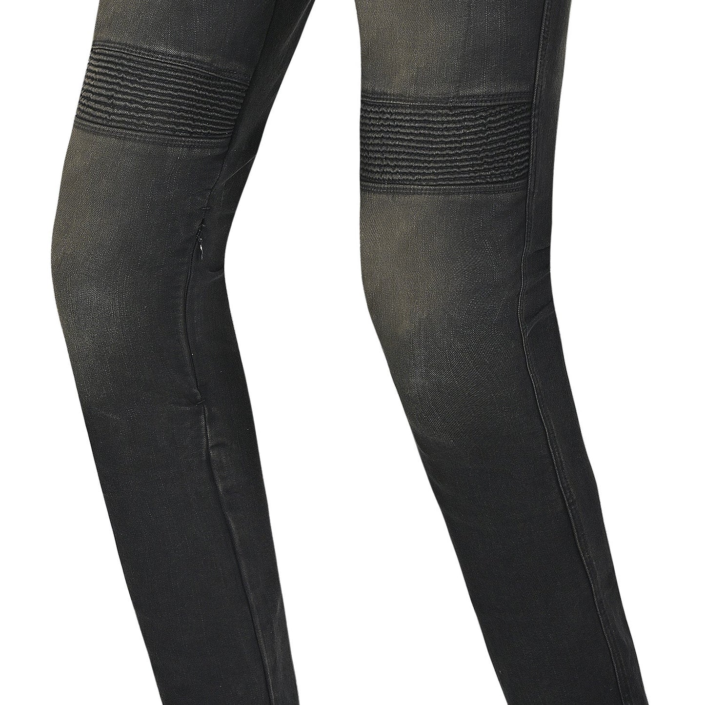 R-TECH VALENCIA PANTALONI DE DONNA DENIM JEANS  NERO KHAKI TINT SPRAY