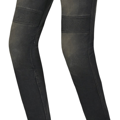 R-TECH VALENCIA PANTALONI DE DONNA DENIM JEANS  NERO KHAKI TINT SPRAY