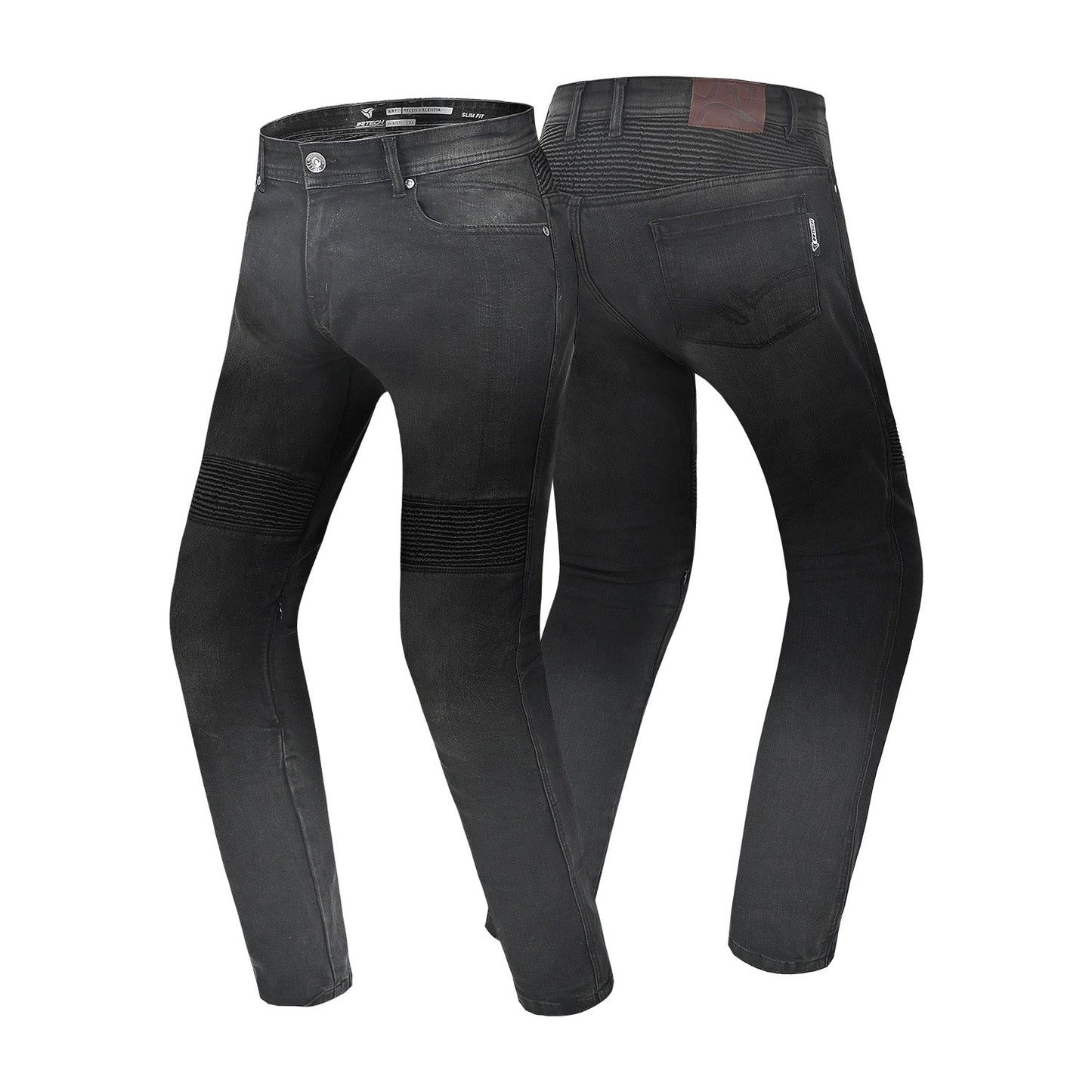 R-TECH VALENCIA PANTALONI DE DONNA DENIM JEANS NERO SPRAY
