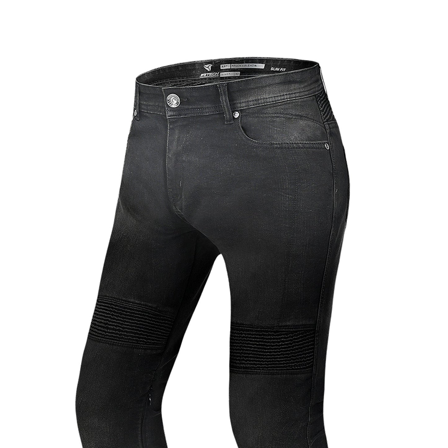 R-TECH VALENCIA PANTALONI DE DONNA DENIM JEANS NERO SPRAY