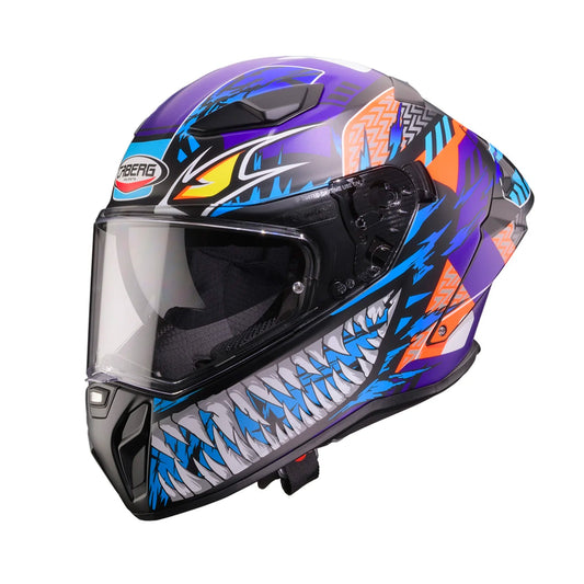 Caberg Drift Evo II Helmet Nobo Black/Red Fluo/Blue/Purple Fluo Matt