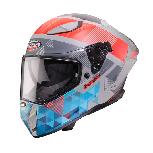 Caberg Drift Evo II Helmet Prism Grey/Red Fluo/Blue Matt