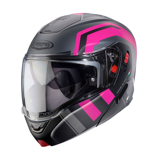 Caberg Horus X Helmet Road Gun Metal/Black/Fuchsia Matt