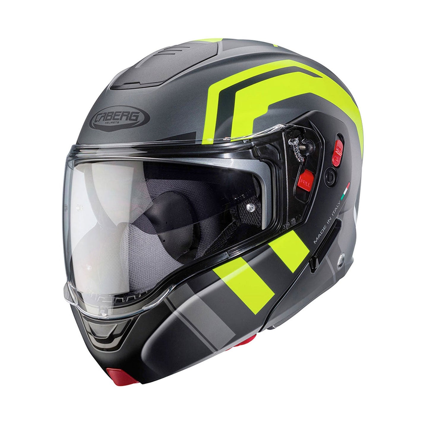 Caberg Horus X Helmet Road Gun Metal/Black/Yellow Fluo Matt