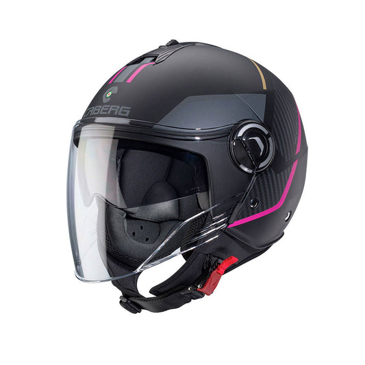 Caberg Riviera V4X Helmet Geo Black/Fuchsia/Anthracite Matt
