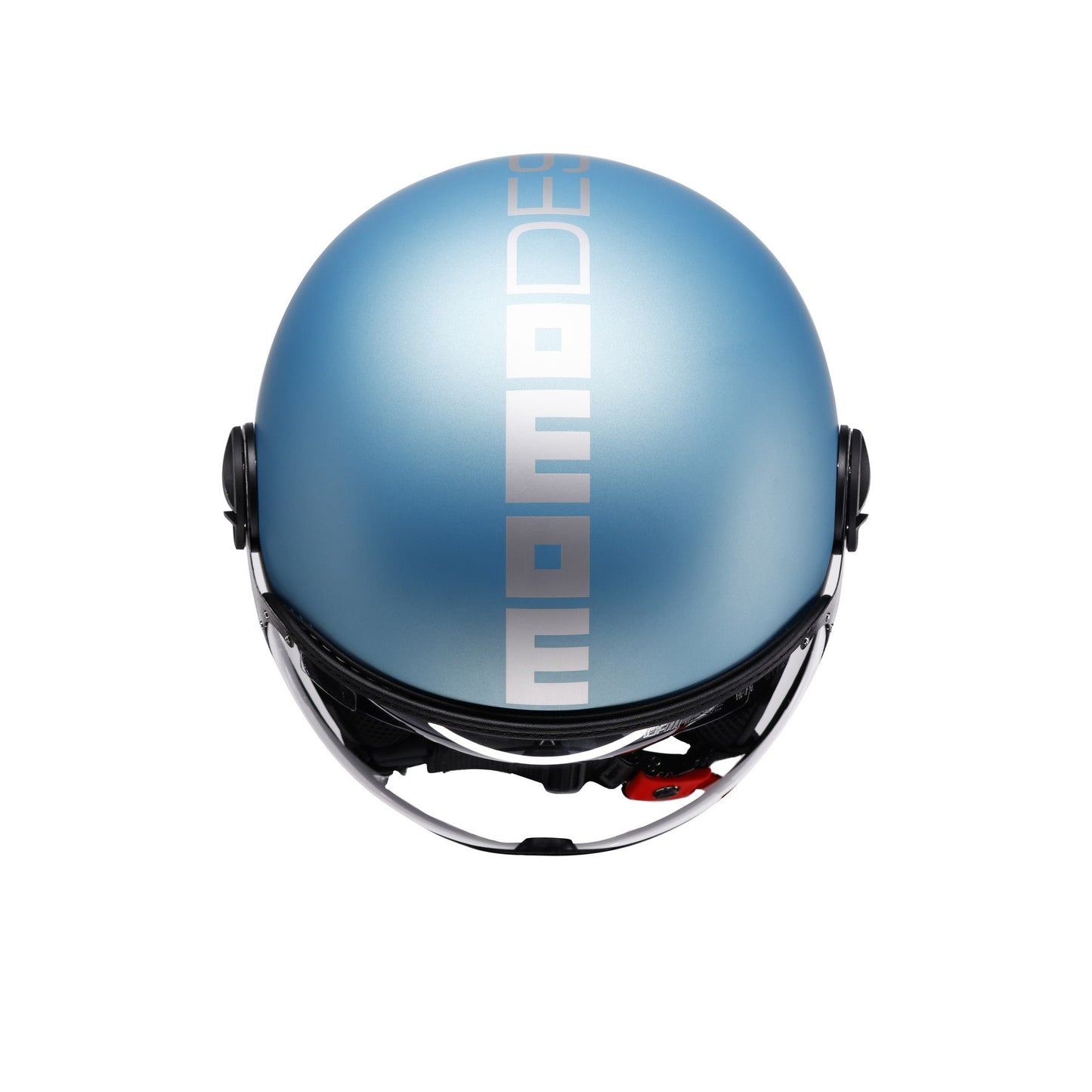 Casco moto jet FGTR EVO Mono E2206 blu primavera opaco / silver