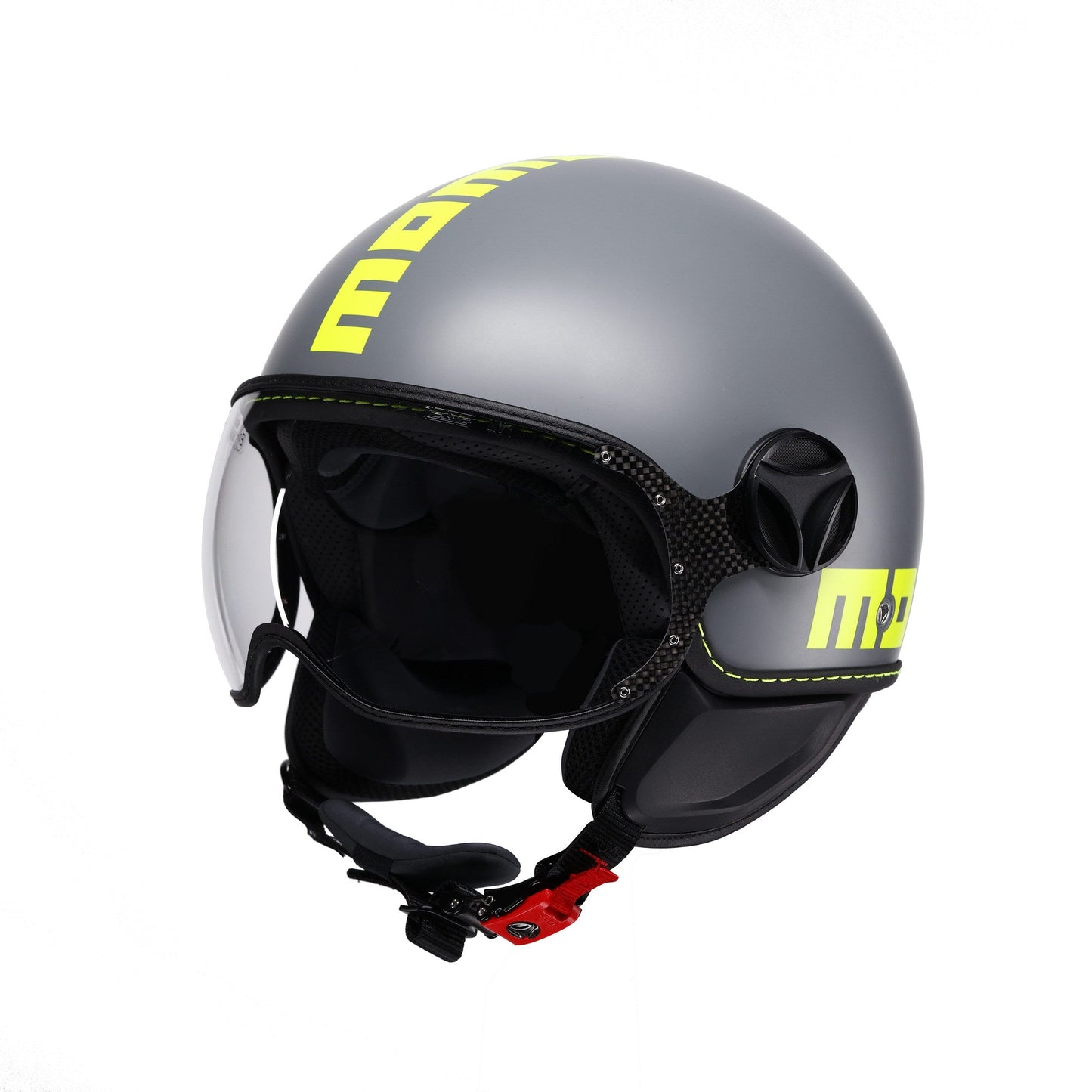 Casco moto jet FGTR CLASSIC Fluo E2206 Grigio opaco / Giallo fluo