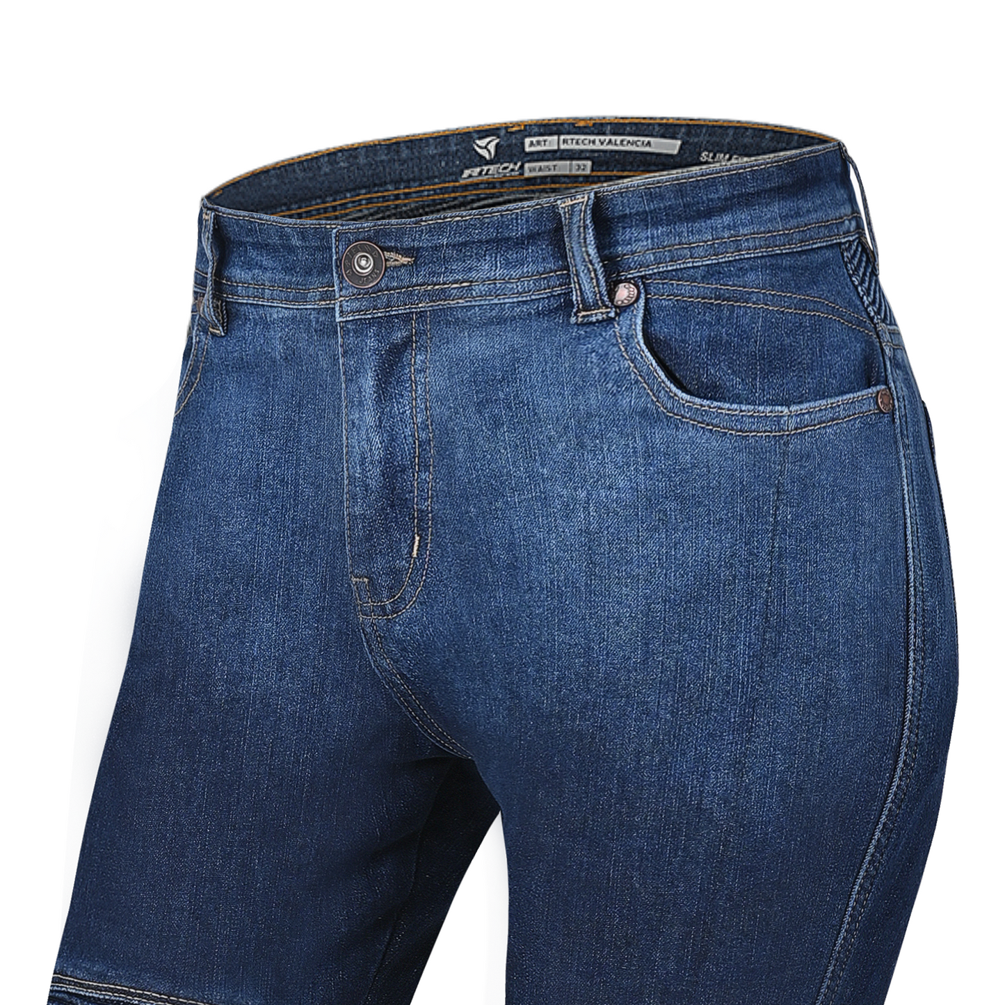 R-TECH VALENCIA PANTALONI DE DONNA DENIM JEANS DARK BLU SPRAY