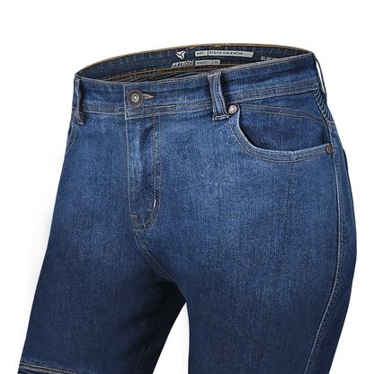 R-TECH VALENCIA PANTALONI DE DONNA DENIM JEANS DARK BLU SPRAY