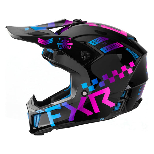 FXR Clutch Helmet Gladiator Candy Blue/Pink Matt