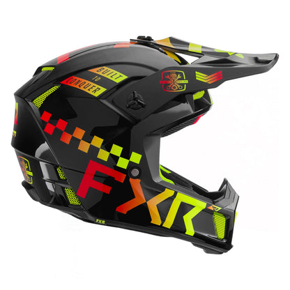 FXR Clutch Helmet Gladiator Ignition Red/Yellow Fluo Matt