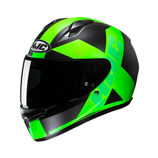 HJC C10 Helmet Tez MC4HSF Black/Green Matt