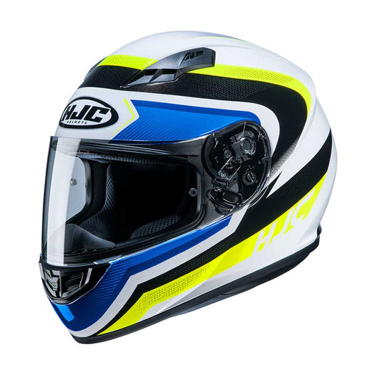 HJC CS-15 Helmet Rako MC24 White/Blue/Yellow Fluo Gloss