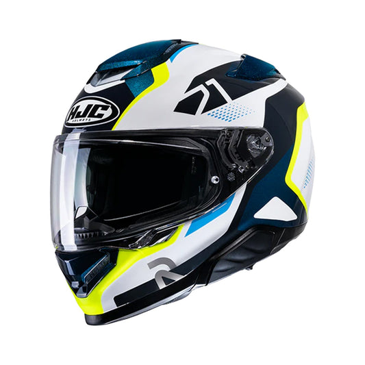 HJC Rpha71 Helmet Hapel MC3H White/Yellow/Blue Gloss