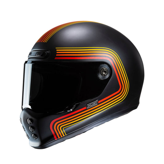 HJC V10 Helmet Foni MC1SF Black/Orange/Yellow Matt