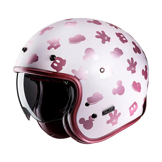 HJC V31 Helmet Disney Mickey MC8SF White/Pink Matt