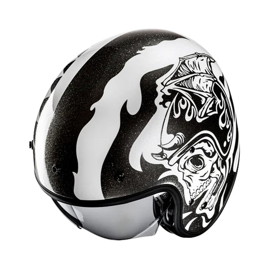 HJC V31 Helmet Flame MC5 Black/Silver Gloss