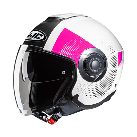 HJC i40N Helmet Pyle MC8 White/Black/Pink Gloss