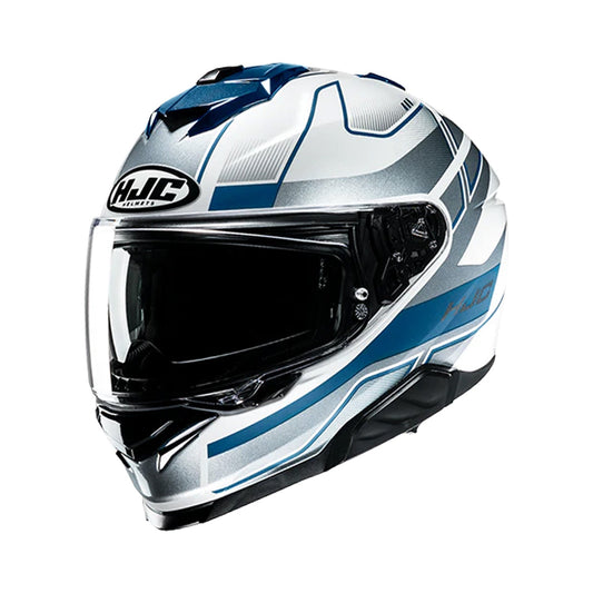 HJC i71 Helmet Iorix MC2 White/Grey/Blue Gloss