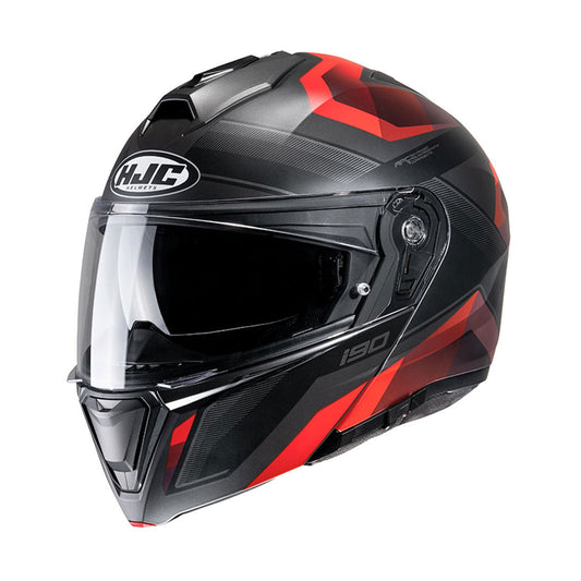 HJC i90 Helmet Lark MC1SF Black/Grey/Red Matt