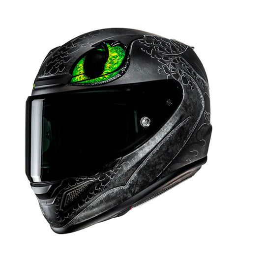 HJC Rpha12 Helmet Toothless Universal MC4SF Black/Green Matt