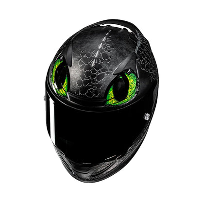 HJC Rpha12 Helmet Toothless Universal MC4SF Black/Green Matt