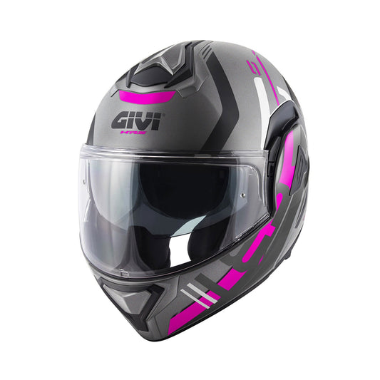 Givi X30 Helmet Pulsar Titanium/Black/Fuchsia Matt