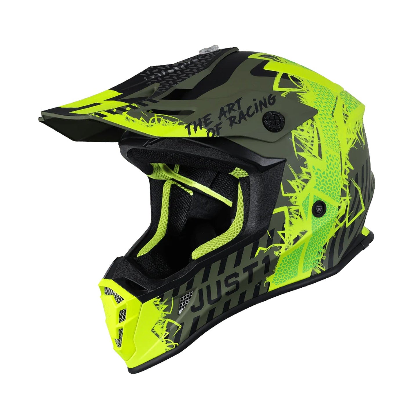 Just1 J38 Mask Fluo Yellow Black Green Matt